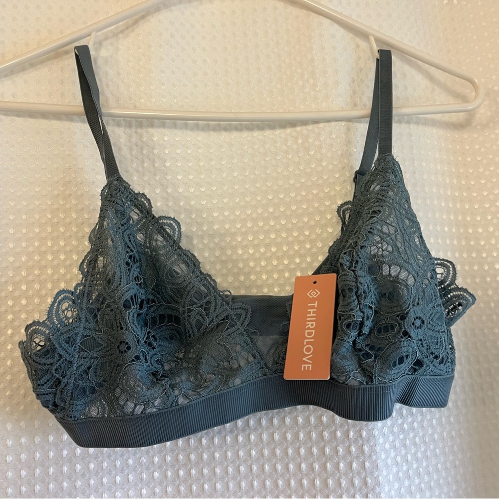 New ThirdLove Lace Bralette in Blue